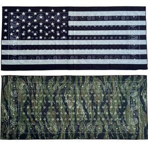 Oversized US Flag/ Tiger Camo Beach Towel - 2 Pack